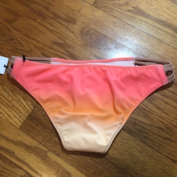 NWT Shade & Shore Pink Orange Ombré Bikini Bottom S - Picture 4 of 8